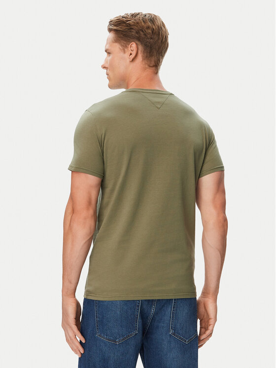 Tommy Jeans Tommy Jeans Тишърт DM0DM04411 Зелен Slim Fit