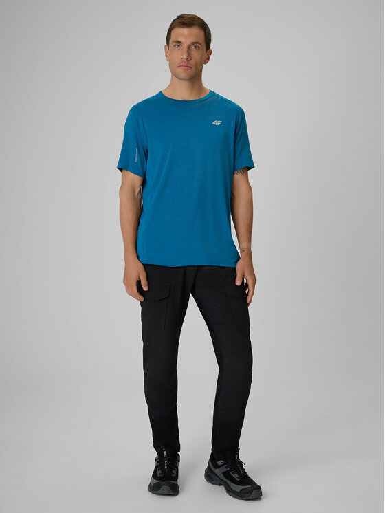 4F 4F Koszulka techniczna TREKKING Niebieski Regular Fit