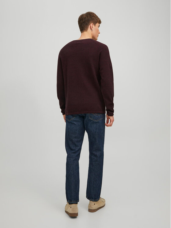 Jack&Jones Jack&Jones Džemper 12157321 Tamnocrvena Regular Fit