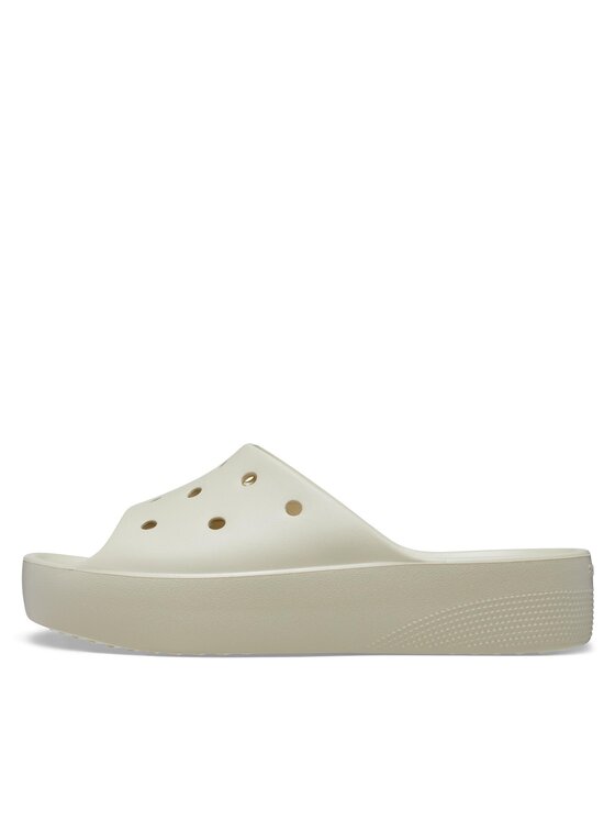 Crocs Crocs Klapki Classic Platform Slide 208180 Beżowy