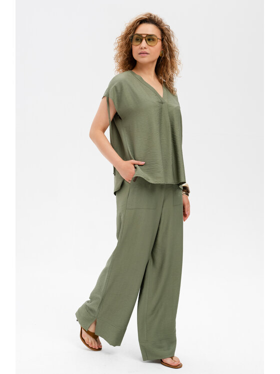 blue shadow blue shadow Bluzka Alis Khaki Regular Fit