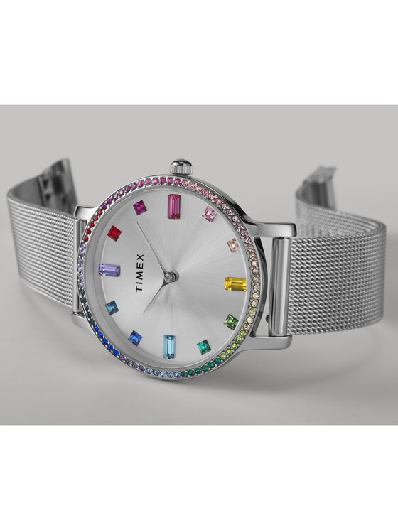 Timex Timex Hodinky TW2W19100 Stříbrná