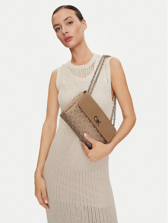 Calvin Klein Calvin Klein Käekott Re-Lock Conv Shoulder Bag_Jqc K60K612641 Beež