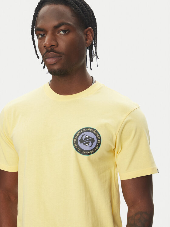 Quiksilver Quiksilver T-särk Circle Back Ss EQYZT08054 Kollane Regular Fit