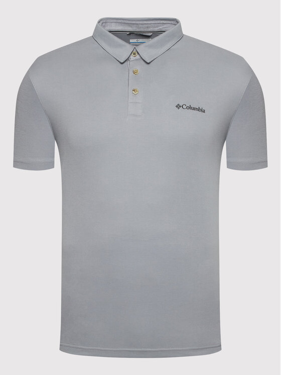 Columbia Columbia Polo Nelson Point 1772721 Szary Regular Fit