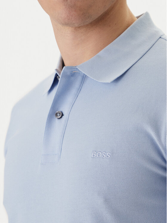 BOSS BOSS Polo Pallas 50553564 Celeste Regular Fit