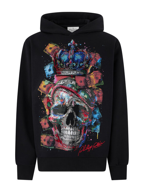 PHILIPP PLEIN PHILIPP PLEIN Mikina 31393 Čierna Regular Fit