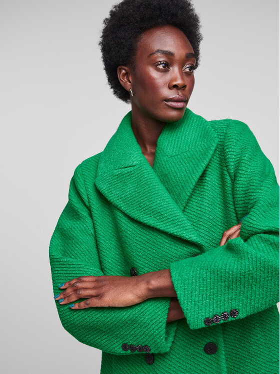 YAS YAS Cappotto di lana Inferno 26028173 Verde Regular Fit