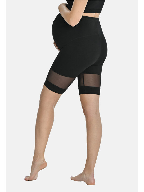 Teyli Teyli Legginsy ciążowe bawełniane Rebeca Czarny Regular Fit