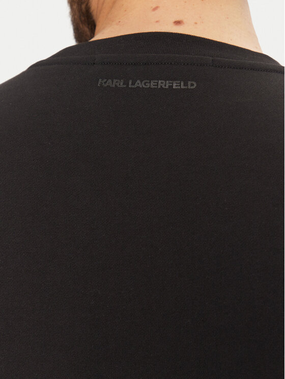 KARL LAGERFELD KARL LAGERFELD Majica dugih rukava 705432 551942 Crna Regular Fit