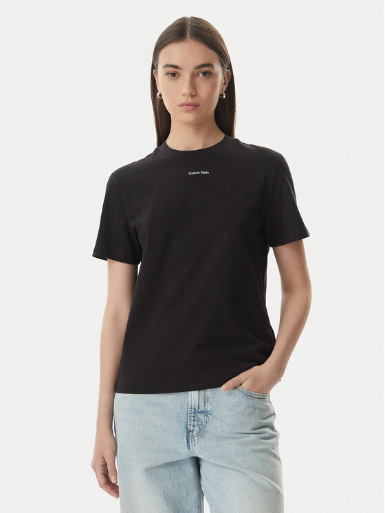 Calvin Klein Tricou Classic LV147C857G Negru Regular Fit