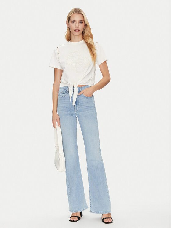 Guess Guess Majica W5GI18 I3Z14 Écru Regular Fit