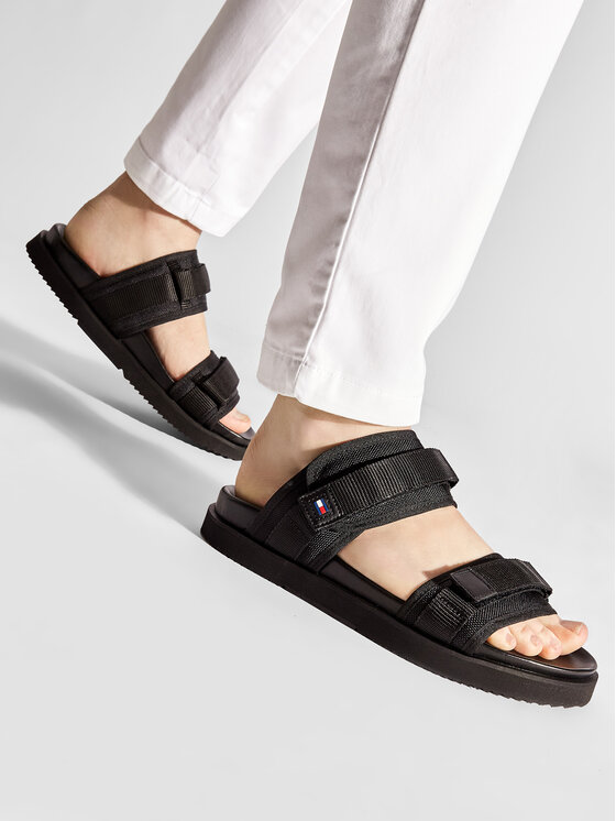 Tommy Hilfiger Tommy Hilfiger Ciabatte Fashion Cleated Strappy Sandal FM0FM04118 Nero