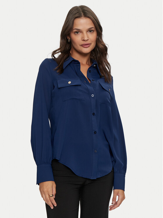 Rinascimento Rinascimento Hemd CFC0120377003 Dunkelblau Regular Fit