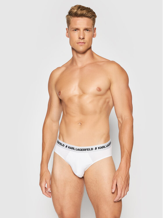 KARL LAGERFELD KARL LAGERFELD Set od 3 para muških slip gaća Logo 211M2103 Šarena
