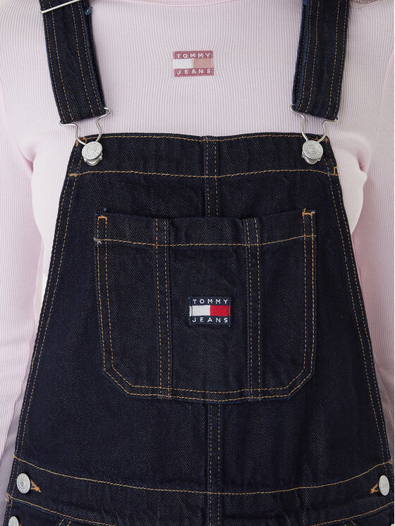 Tommy Jeans Tommy Jeans Jeanskleid DW0DW22555 Dunkelblau Regular Fit