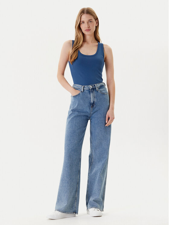 United Colors Of Benetton United Colors Of Benetton топ 3GA2DH010 Тъмносин Slim Fit