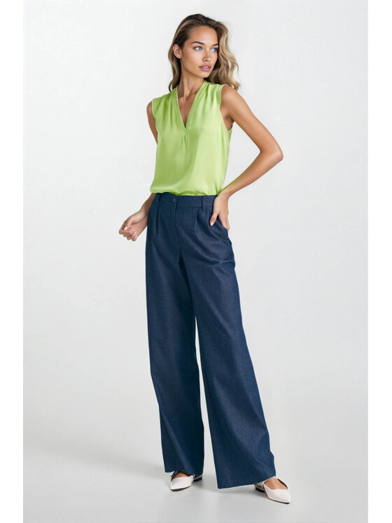 NIFE NIFE Kalhoty z materiálu SD83 Modrá Regular Fit