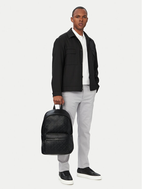 Calvin Klein Calvin Klein Batoh Emblem Aop Deboss Round Backpack LV04D3560G Černá
