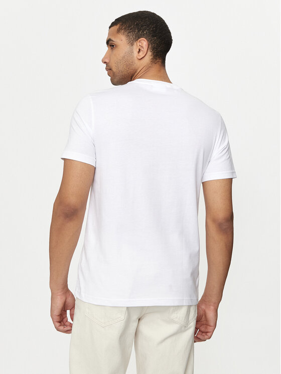Calvin Klein T Shirt Flock Logo K10K113118 Bia y Regular Fit Modivo.pl
