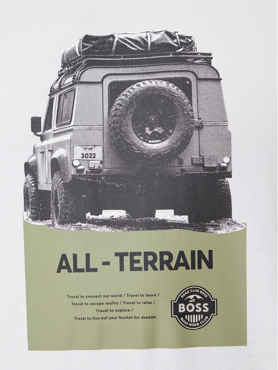BOSS BOSS Majica Te_Wagon 50546958 Bela Relaxed Fit