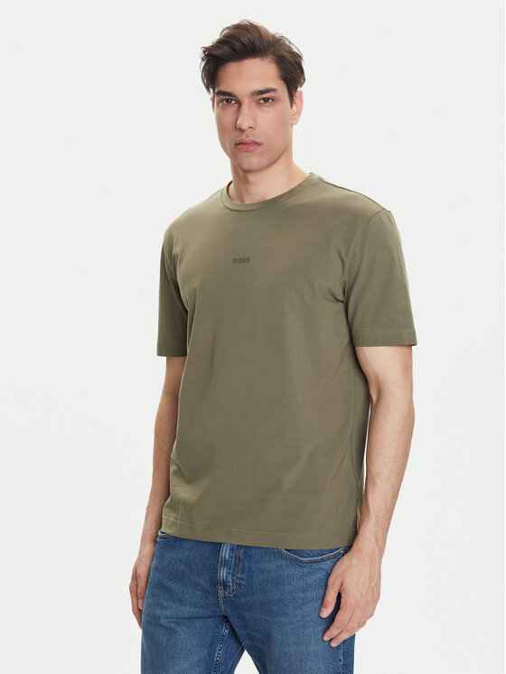 BOSS BOSS Tricou Tchup 50473278 Verde Relaxed Fit