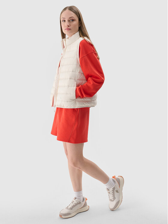 4F 4F Kamizelka MIDSHOP TEXTILE Biały Regular Fit