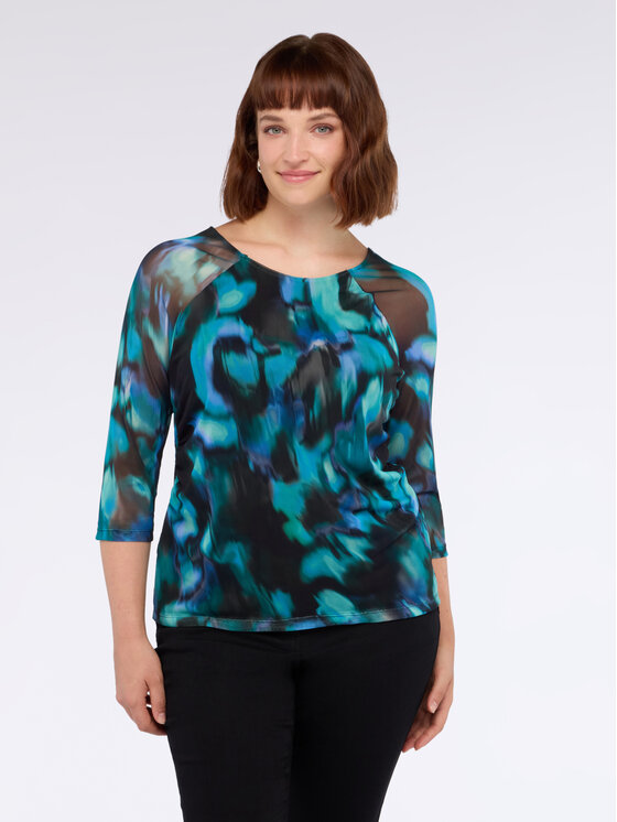 Fiorella Rubino Fiorella Rubino Bluzka G225L008530N0Z4 Turkusowy Regular Fit