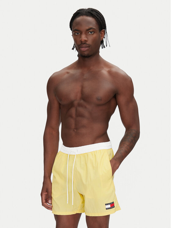 Tommy Hilfiger Tommy Hilfiger Szorty kąpielowe UM0UM03455 Żółty Regular Fit