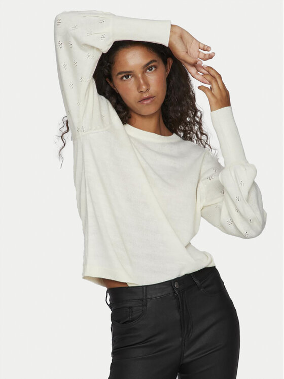 Vila Vila Pullover Ava 14090317 Écru Regular Fit