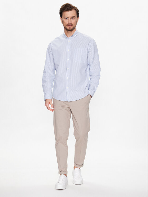 Redefined Rebel Redefined Rebel Koszula Oxford PCV224065 Błękitny Classic Fit