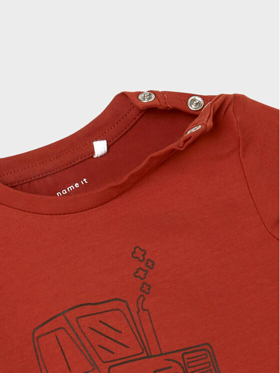 NAME IT NAME IT Μπλουζάκι 13206935 Κόκκινο Regular Fit