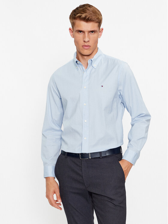 Tommy Hilfiger Tommy Hilfiger Cămașă Core Flex MW0MW25035 Albastru celest Regular Fit