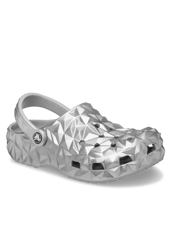 Crocs Crocs Ciabatte Cls Metallic Geometric Clog 210002 Argento