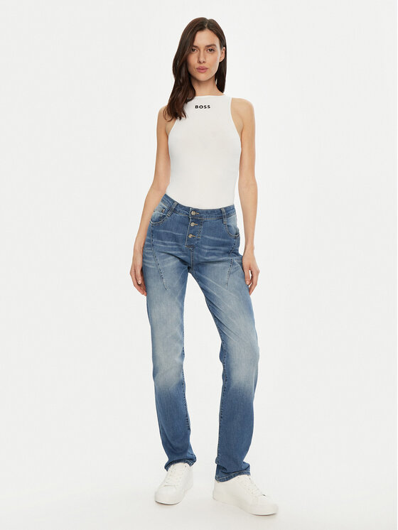 Please Please Traperice P0VVBQ2W6E Plava Cropped Fit