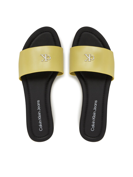 Calvin Klein Jeans Calvin Klein Jeans Шльопанці Flat Sandal Slide Mg YW0YW01697 Жовтий