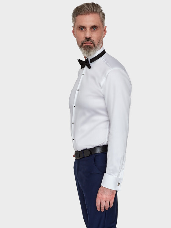VILLARO VILLARO Koszula 091DLREGULAR Biały Regular Fit