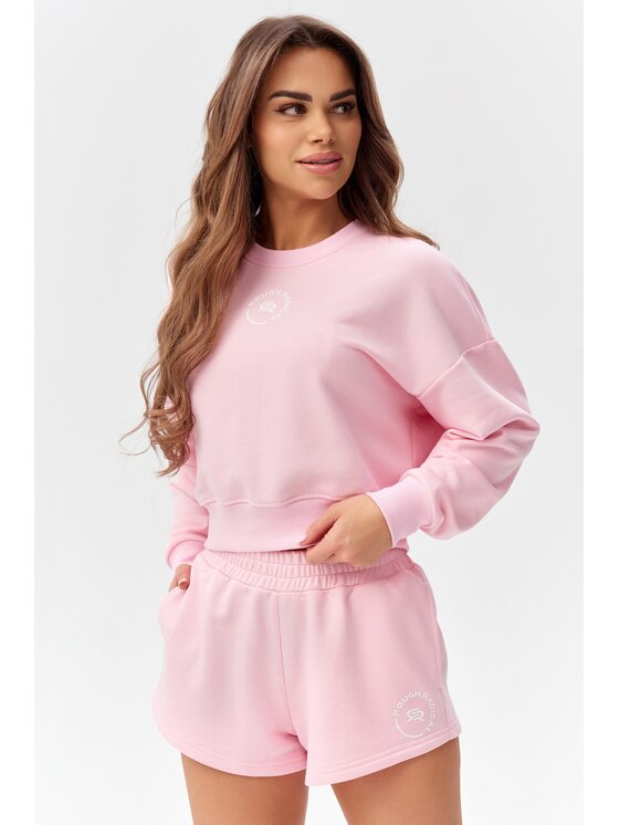 ROUGH RADICAL ROUGH RADICAL Bluza COTTON ACTIVE CROP WOMEN Różowy Regular Fit