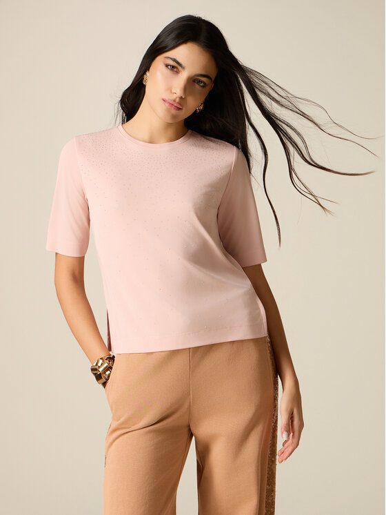 Oltre Oltre T-shirt G075J004532N006 Rosa Regular Fit