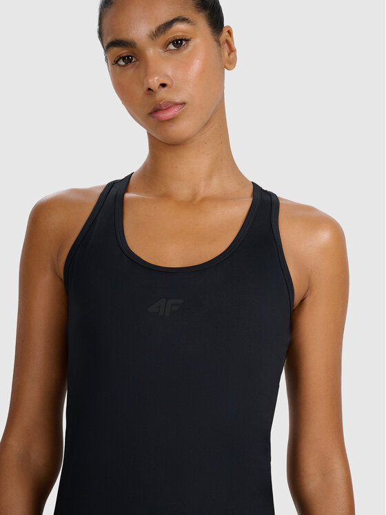 4F 4F Top MULTI ACTIVE Czarny Slim Fit