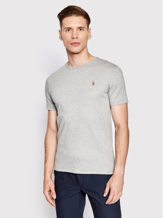 Polo Ralph Lauren T-krekls 710740727012 Pelēks Slim Fit