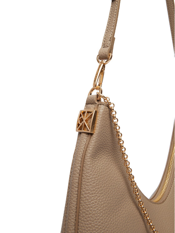 Calvin Klein Calvin Klein Táska Emblem Hw Pebble Shoulder Bag LV04F3495G Bézs