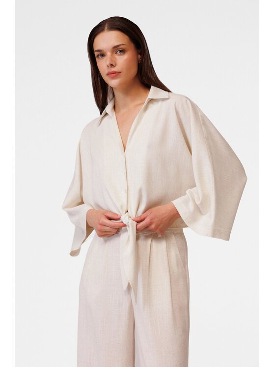 LE POSSÉ LE POSSÉ Camicia KKW Beige Loose Fit