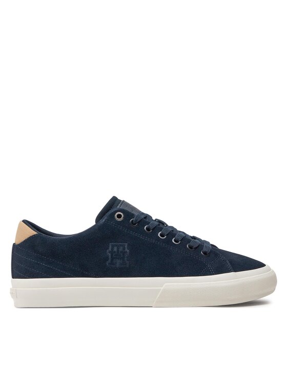 Tommy Hilfiger Snīkeri Th Vulc Street Low Suede FM0FM04590 Tumši zils