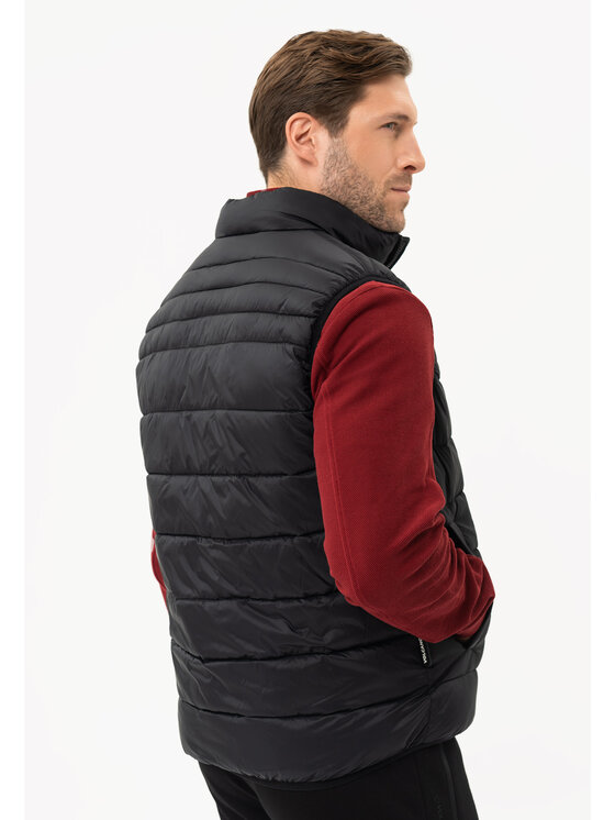 Volcano Volcano Bezrękawnik V-FINO Czarny Regular Fit