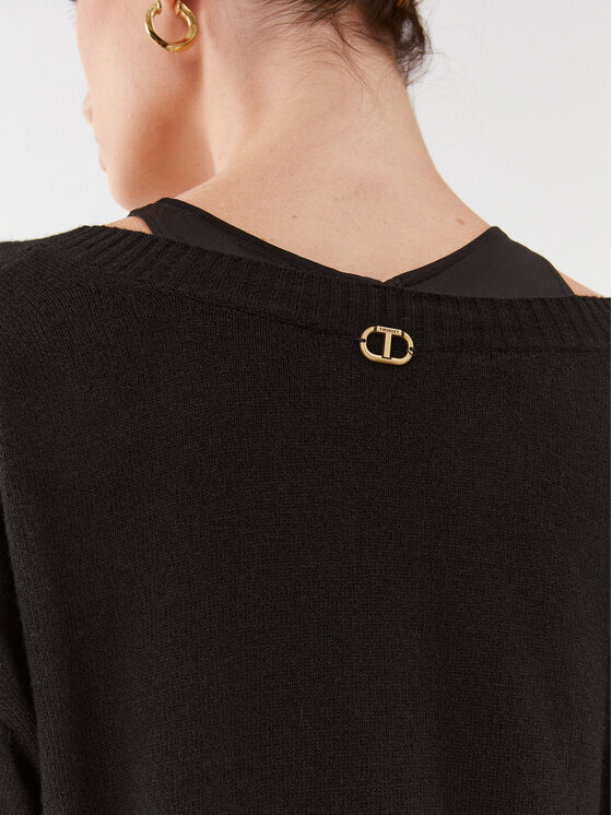 TWINSET TWINSET Každodenní šaty Abito 232TP3211 Černá Regular Fit