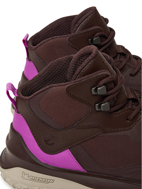 ECCO ECCO Sneakersy W Tex Mid Wp 82432361411 Brązowy