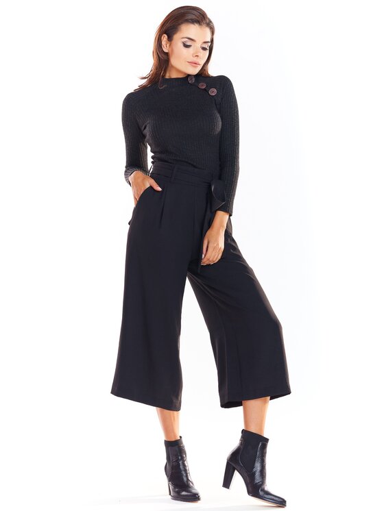Awama Awama Maglione A315 Nero Basic Fit