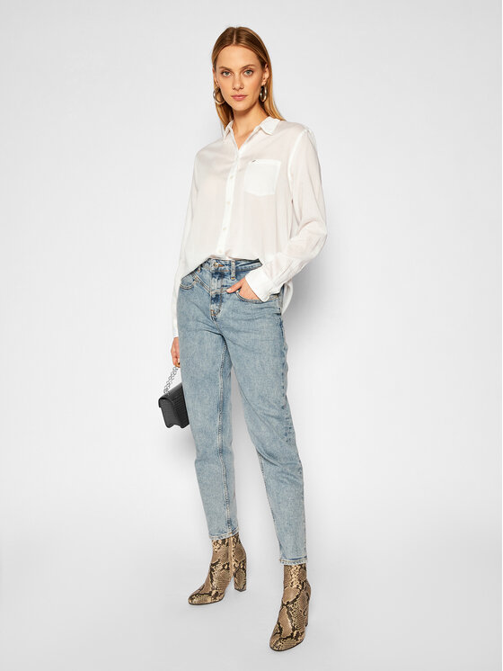 Lee Lee Πουκάμισο One Pocket L45TGFRR 112110522 Λευκό Relaxed Fit