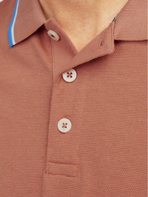 Jack & Jones Jack & Jones Polo Bluwin 12169064 Pomarańczowy Regular Fit
